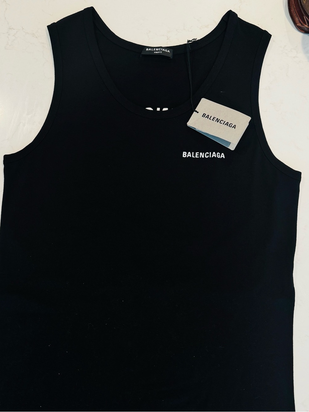 Balenciaga Black Unifit Crew Neck Top